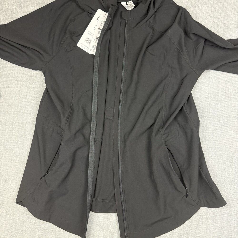 RBX Active Jacket Women's Size L Black Windbreaker Workout Full Zip Hood New - Picture 4 of 8